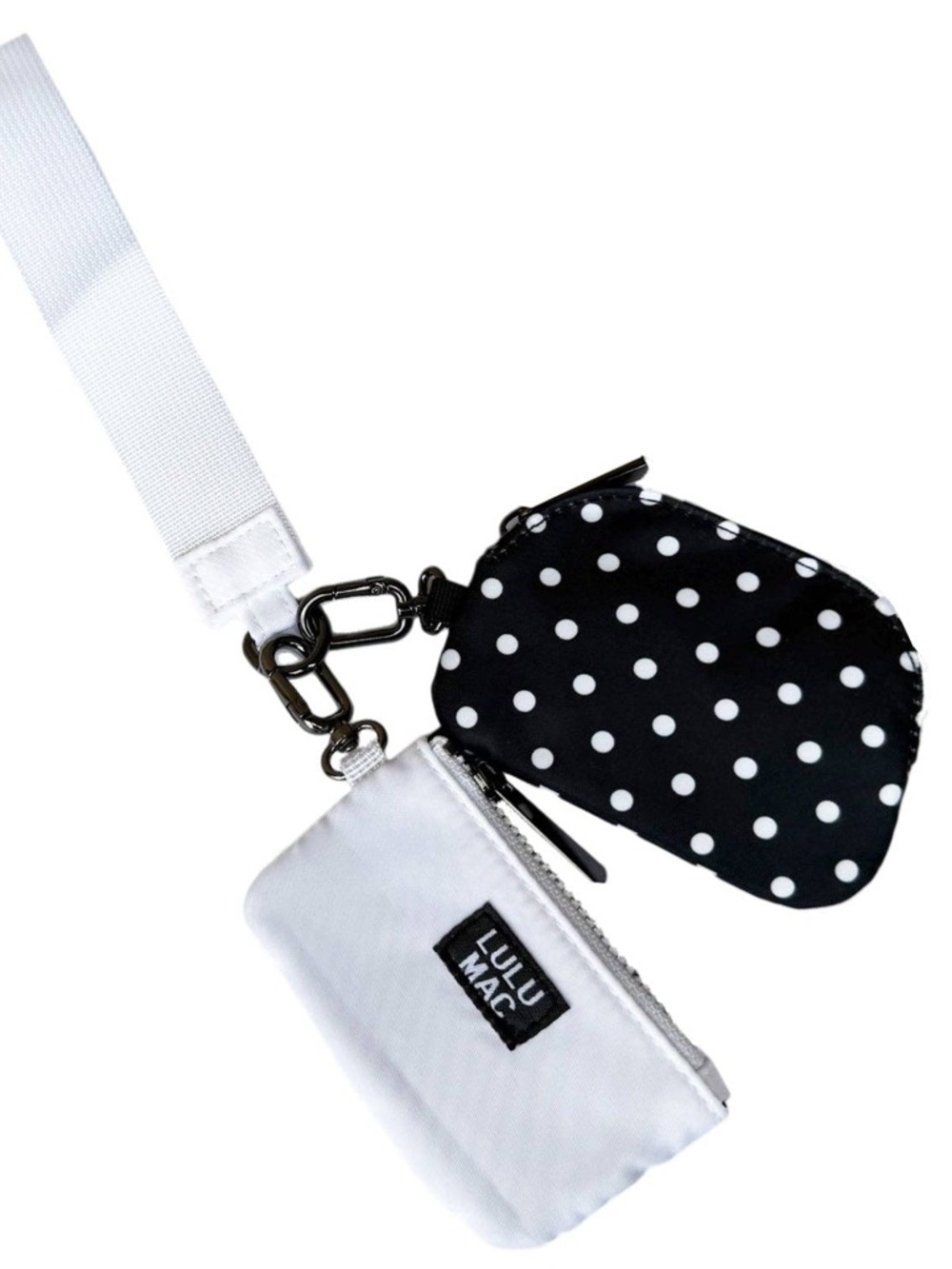 Lulu Mac Black And White Dots Cossbody Bag